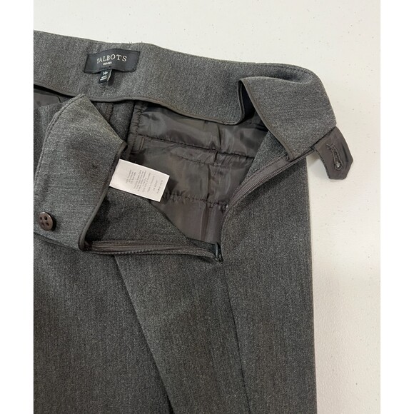 Talbots Petites Charcoal Gray Stretch Dress Pants Side Zipper - Women's 14 P - Picture 4 of 11